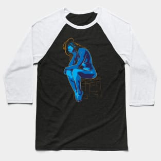 Body art in blue Baseball T-Shirt